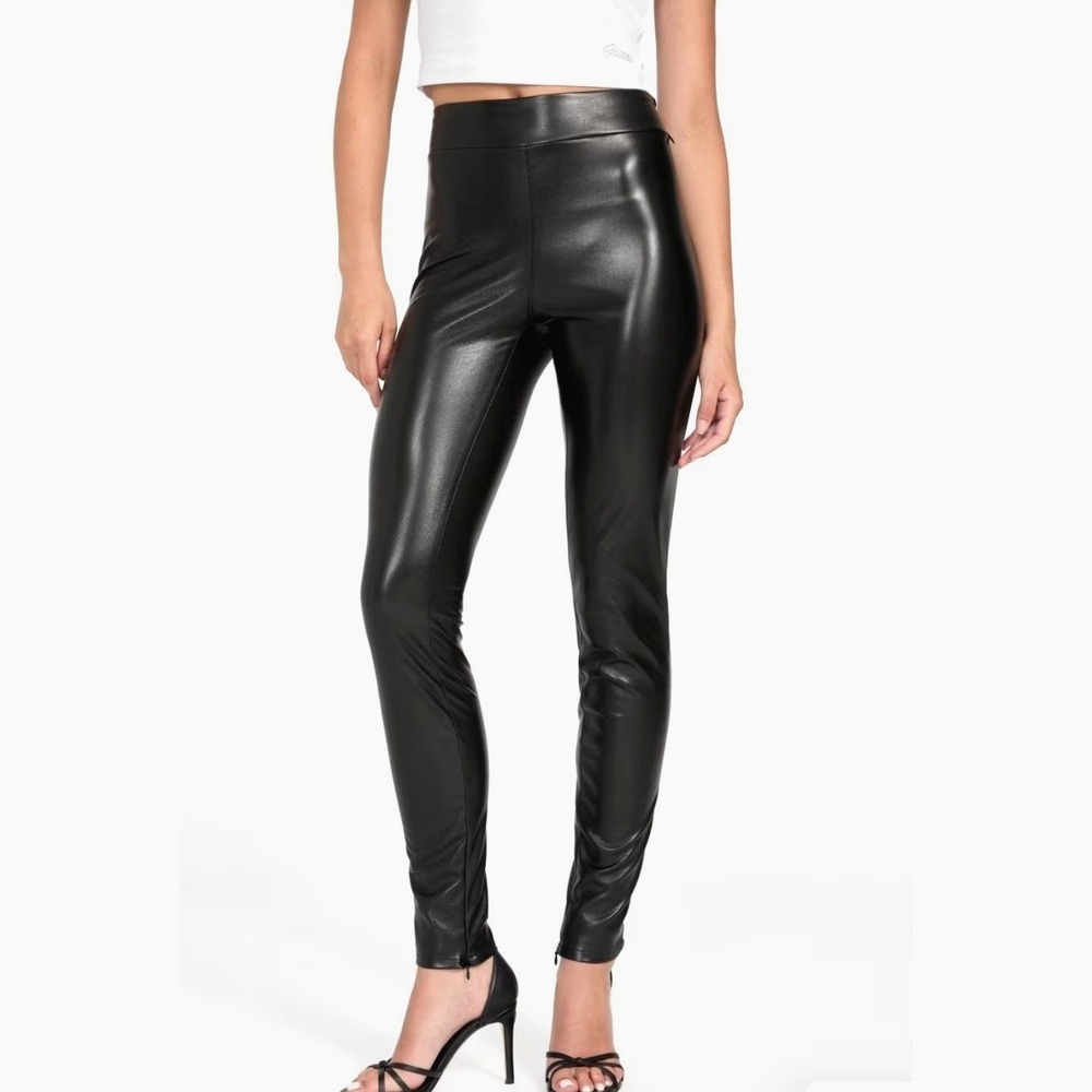 Guess Prescilla Faux-Leather Leggings with Guess Logo XL